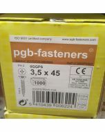 PGB Snelbouwschroef type S 3,5x45mm (1.000 stuks)