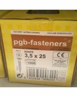 PGB Snelbouwschroef type S 3,5x25mm (1.000 stuks)