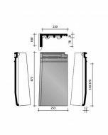 Koramic Actua 10LT Gevelpan Links Antraciet mat