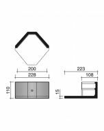 Koramic Actua 10LT Hoekige Eindvorst Antraciet mat