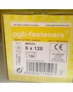 PGB Spaanderplaatschroef VZK-Z 6x120mm (100 stuks)