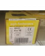 PGB Spaanderplaatschroef VK-Z 4x16mm (200 stuks)