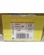 PGB Spaanderplaatschroef VK-Z 4,5x35mm (200 stuks)