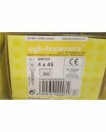 PGB Spaanderplaatschroef VK-Z 4x45mm (200 stuks)