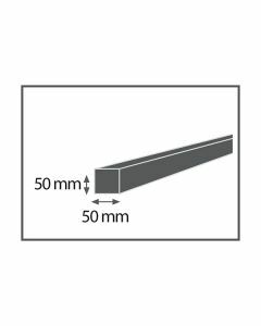 Keper geschaafd RND 50x50mm (lengte 3,90m)