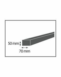 Keper geschaafd RND 50x70mm (lengte 3,90m)