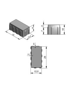 Ebema Seamstone 25x12,5x10 carbon intense