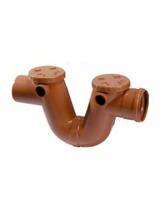 Nicoll PVC Sifon met schroefstoppen Ø125 oranje