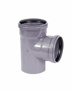 Nicoll PVC T-stuk 90° M/M/S Ø125 grijs